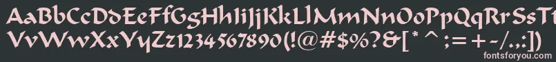 フォントFormalScript421Bt – 黒い背景にピンクのフォント