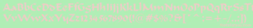 FormalScript421Bt Font – Pink Fonts on Green Background