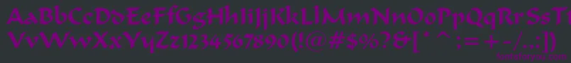 FormalScript421Bt Font – Purple Fonts on Black Background