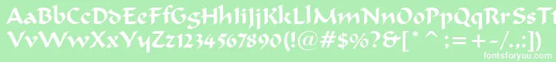FormalScript421Bt Font – White Fonts on Green Background