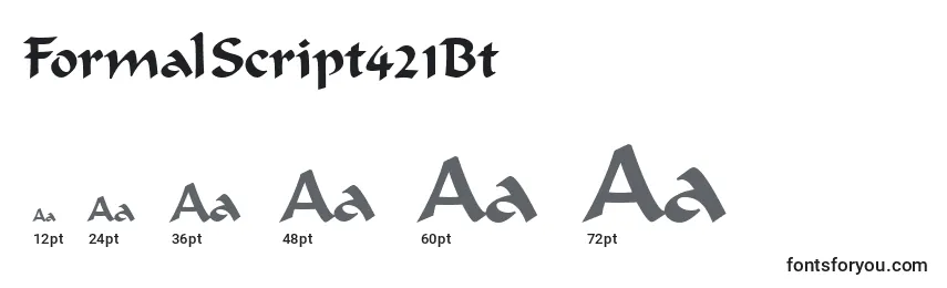 FormalScript421Bt Font Sizes