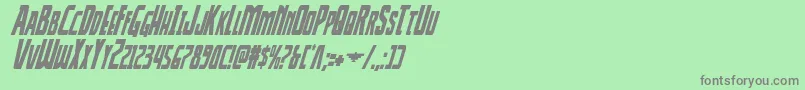 Thunderhawkcondital Font – Gray Fonts on Green Background
