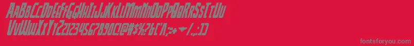 Шрифт Thunderhawkcondital – серые шрифты на красном фоне