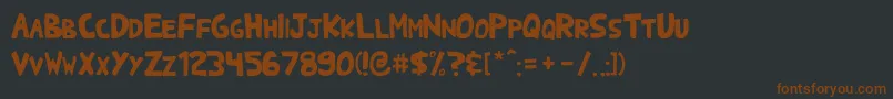 Подробнее о шрифте Sharkheavyabc Шрифт Sharkheavyabc – коричневые шрифты на чёрном фоне