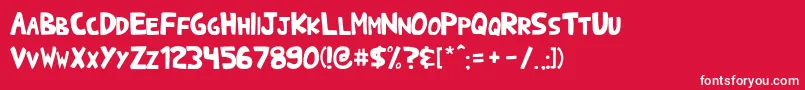 Sharkheavyabc Font – White Fonts on Red Background