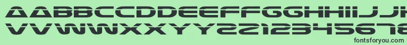 フォントLaserian – 緑の背景に黒い文字