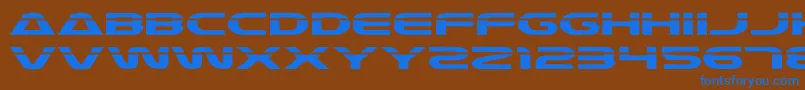 Шрифт Laserian – синие шрифты на коричневом фоне