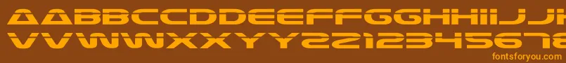 Laserian Font – Orange Fonts on Brown Background