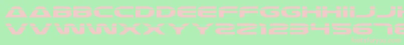 Czcionka Laserian – różowe czcionki na zielonym tle