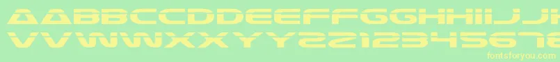 Laserian-fontti – keltaiset fontit vihreällä taustalla