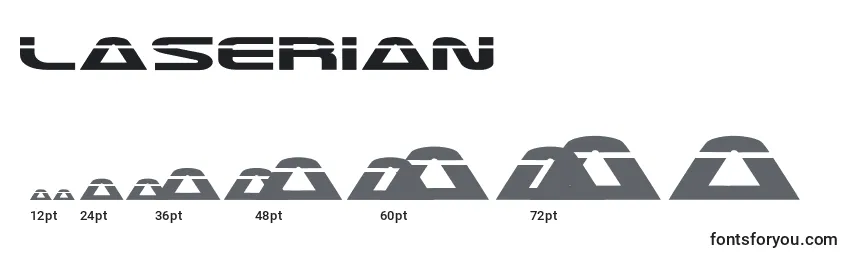 Размеры шрифта Laserian
