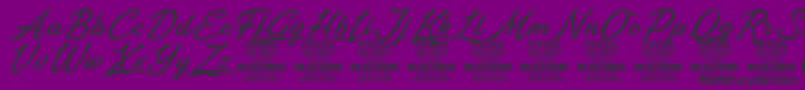 EbbingPersonalUseOnly-Schriftart – Schwarze Schriften auf violettem Hintergrund