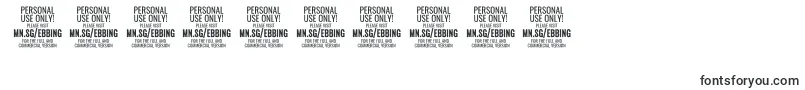 Шрифт EbbingPersonalUseOnly – шрифты для цифр и чисел