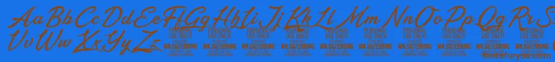EbbingPersonalUseOnly Font – Brown Fonts on Blue Background