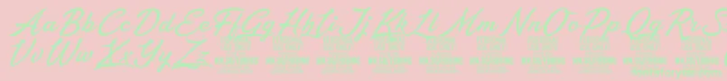 EbbingPersonalUseOnly Font – Green Fonts on Pink Background