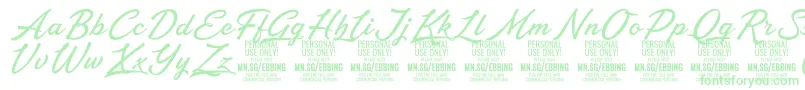 EbbingPersonalUseOnly Font – Green Fonts on White Background