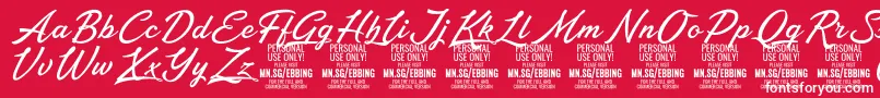 EbbingPersonalUseOnly Font – White Fonts on Red Background