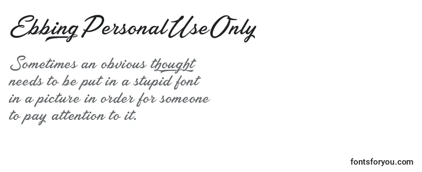 EbbingPersonalUseOnly Font