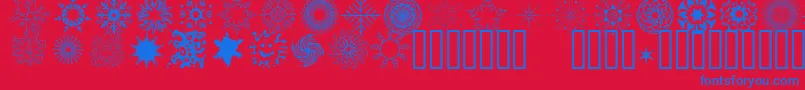 Spunkflakes Font – Blue Fonts on Red Background