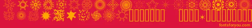 Spunkflakes Font – Orange Fonts on Red Background