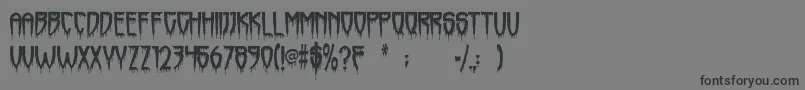 Шрифт Horrorfind – чёрные шрифты на сером фоне