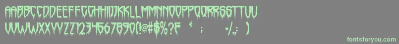 Horrorfind Font – Green Fonts on Gray Background