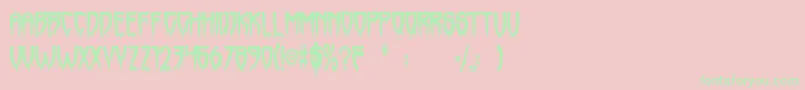 Horrorfind Font – Green Fonts on Pink Background
