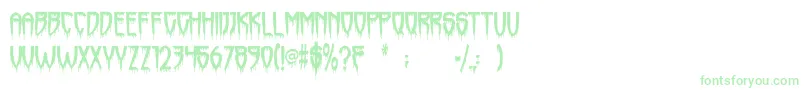 Horrorfind Font – Green Fonts on White Background