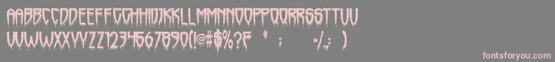 Horrorfind Font – Pink Fonts on Gray Background