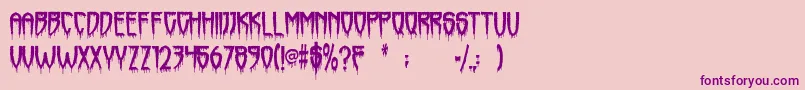 Horrorfind Font – Purple Fonts on Pink Background