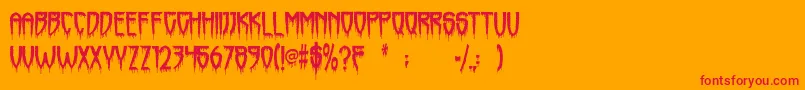 Horrorfind Font – Red Fonts on Orange Background