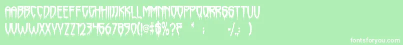 Horrorfind Font – White Fonts on Green Background