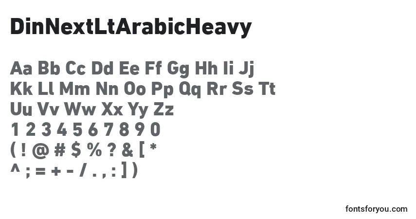 Schriftart DinNextLtArabicHeavy – Alphabet, Zahlen, spezielle Symbole