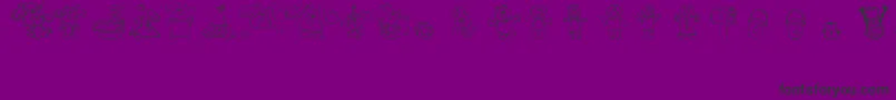 BluesClues Font – Black Fonts on Purple Background