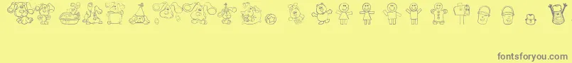 BluesClues Font – Gray Fonts on Yellow Background