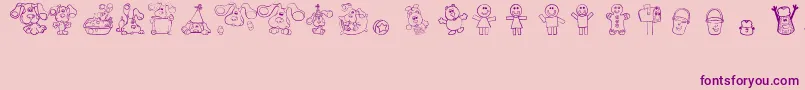 BluesClues Font – Purple Fonts on Pink Background