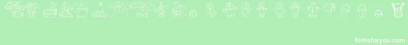 BluesClues Font – White Fonts on Green Background