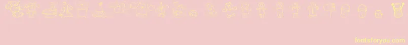 BluesClues Font – Yellow Fonts on Pink Background