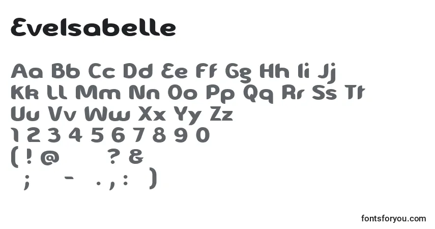 Шрифт EveIsabelle – алфавит, цифры, специальные символы