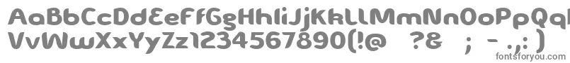 フォントEveIsabelle – 白い背景に灰色の文字