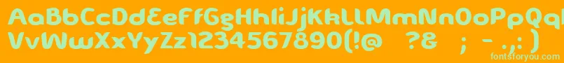 EveIsabelle Font – Green Fonts on Orange Background