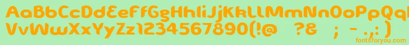 EveIsabelle Font – Orange Fonts on Green Background