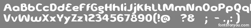 フォントEveIsabelle – 灰色の背景に白い文字