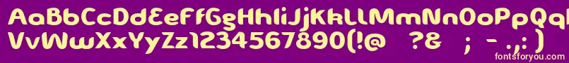 EveIsabelle Font – Yellow Fonts on Purple Background