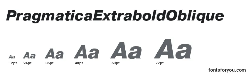 Размеры шрифта PragmaticaExtraboldOblique