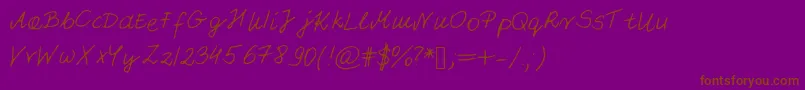 Pattifont Font – Brown Fonts on Purple Background
