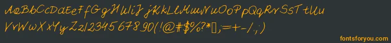 Pattifont Font – Orange Fonts on Black Background