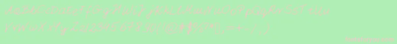 Pattifont Font – Pink Fonts on Green Background