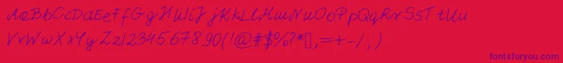 Pattifont Font – Purple Fonts on Red Background