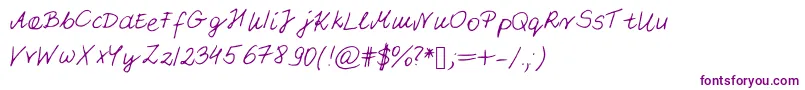 Pattifont-Schriftart – Violette Schriften